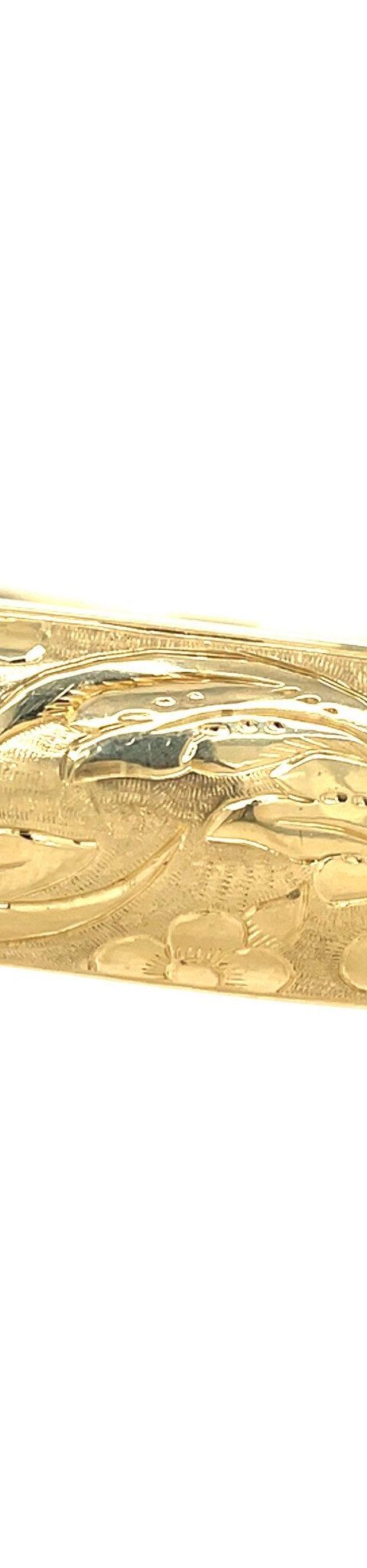 Vintage 14K Gold Bangle with Engraving